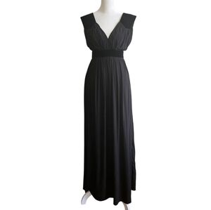 NWT Maje Black Velvet Empire Waist Maxi Gown Sz 1 XXS Whimsygoth Regencycore
